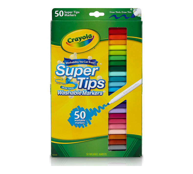 PLUMÓN DELGADO CRAYOLA LAVABLE SUPERTIPS X 50UND