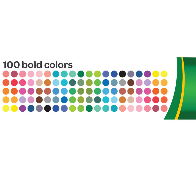 PLUMÓN DELGADO CRAYOLA LAVABLE SUPERTIPS X 100 UND