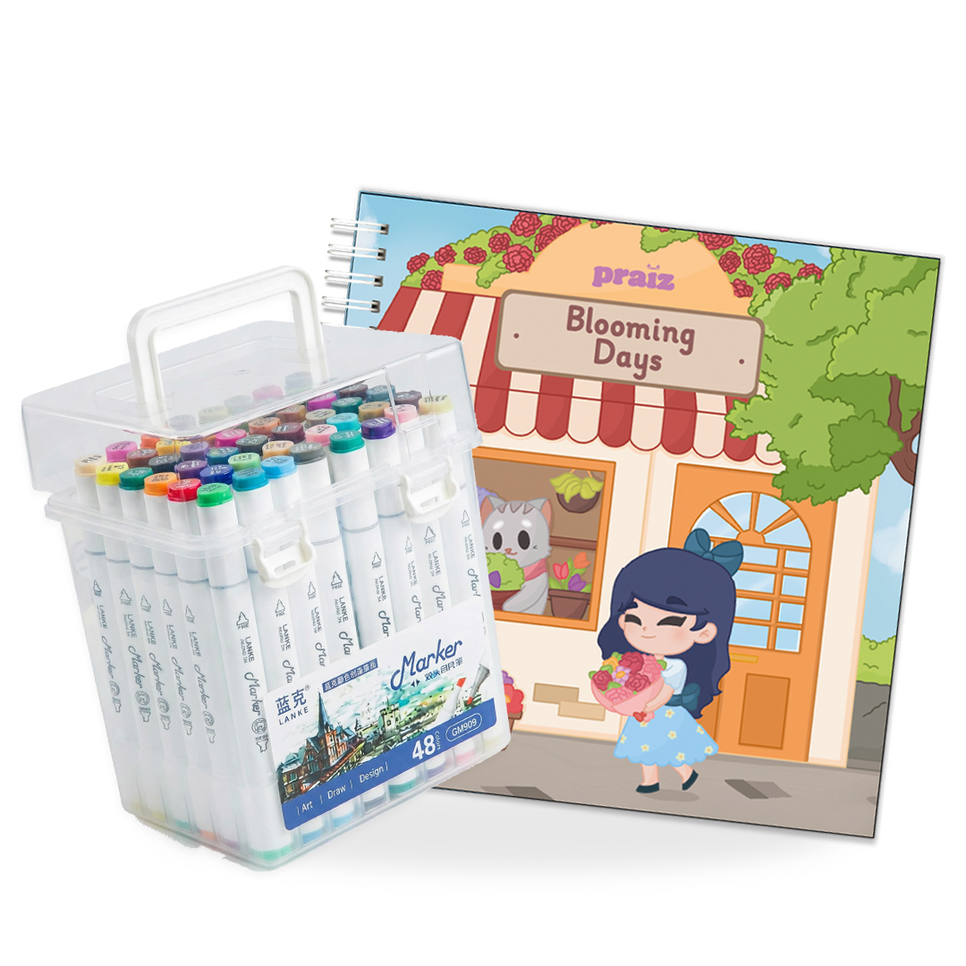 COLOREABLE BLOOMING & LANKE X48 COL