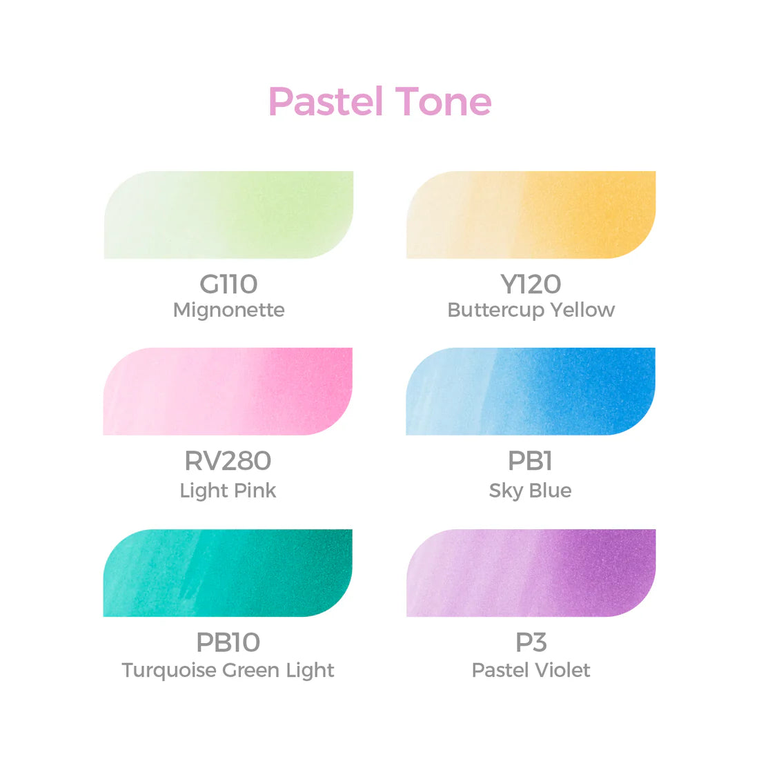 OHUHU MARCADORES ALCOHOL COLORES PASTELES X6