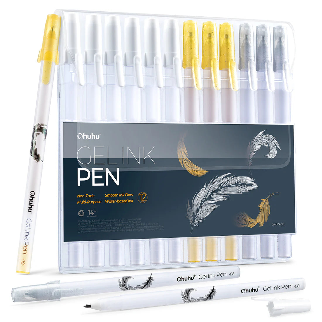 OHUHU - BOLÍGRAFOS TINTA GEL LEAHI X12