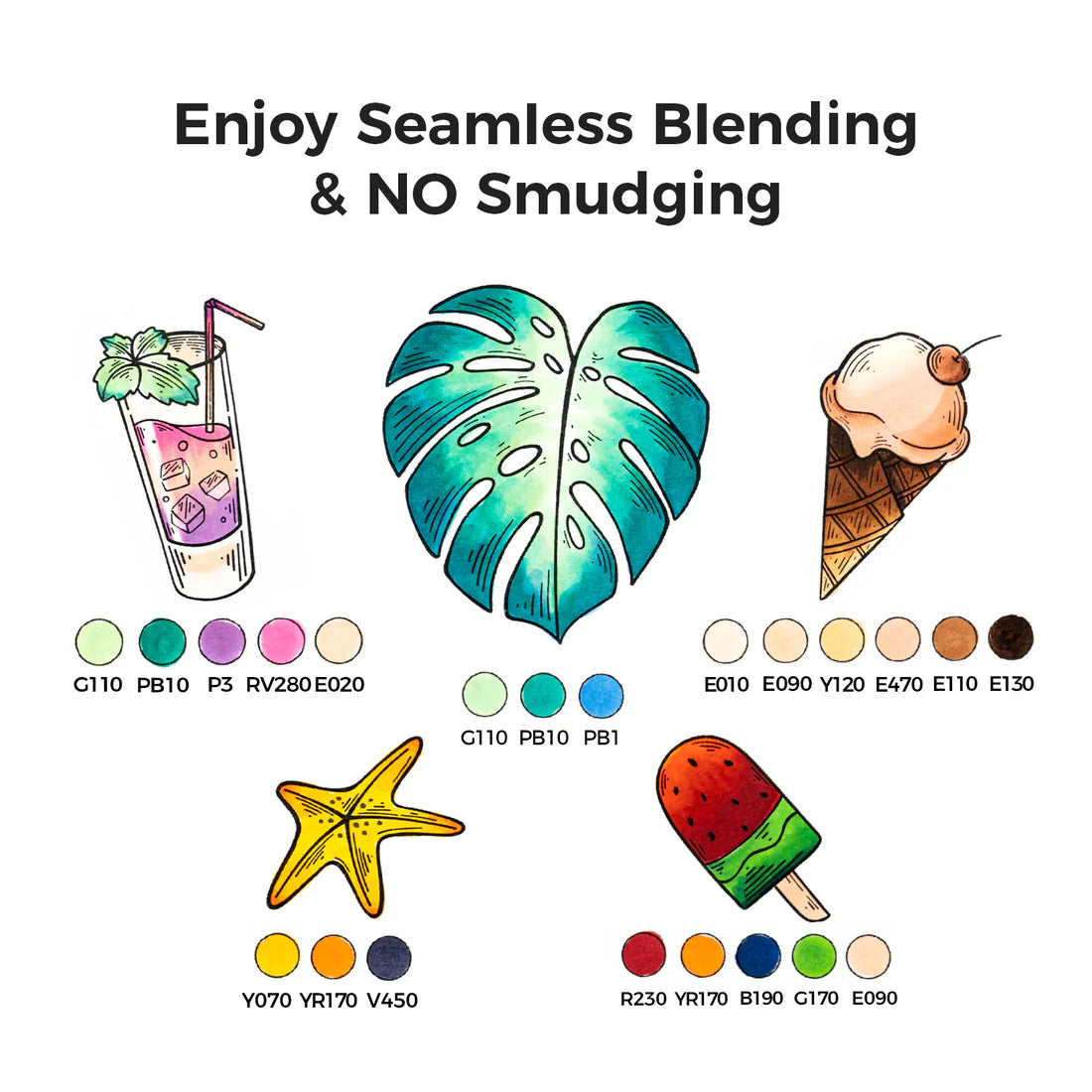 OHUHU MARCADORES ALCOHOL COLORES BÁSICOS X6