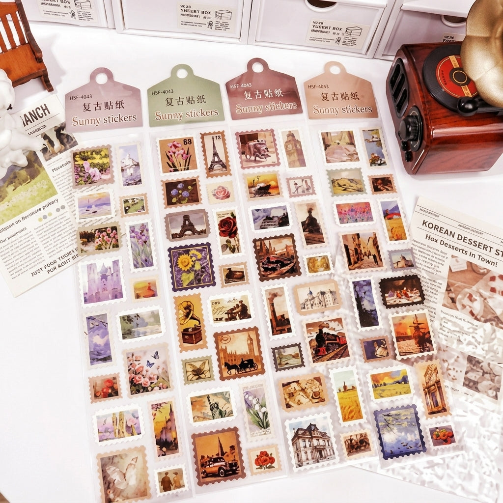 STICKER VINTAGE STAMPS