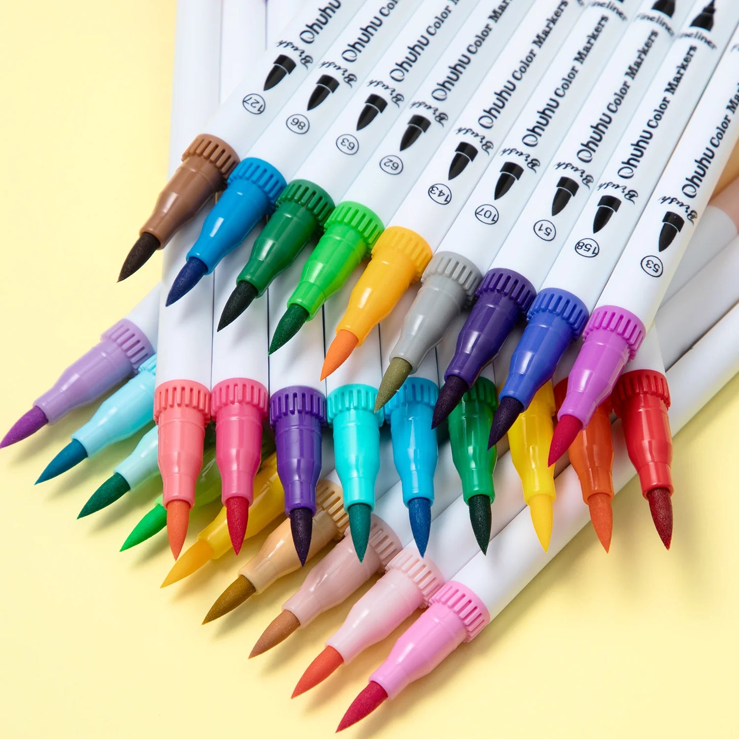 OHUHU MAUI – MARCADORES ACUARELABLES PUNTA PINCEL Y PUNTA EXTRA FINA – 120 COLORES