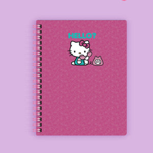 Cahier à Reliure Cartonnée Hello Kitty - Pages Lignées, Couverture Douce, Sous Licence Officielle