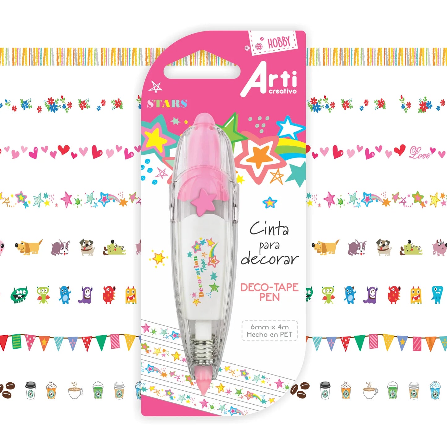 CINTA DECORATIVA DECO TAPE PEN ARTI CREATIVO