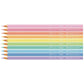 COLORES TRIANGULARES PASTELES FABER CASTELL X10