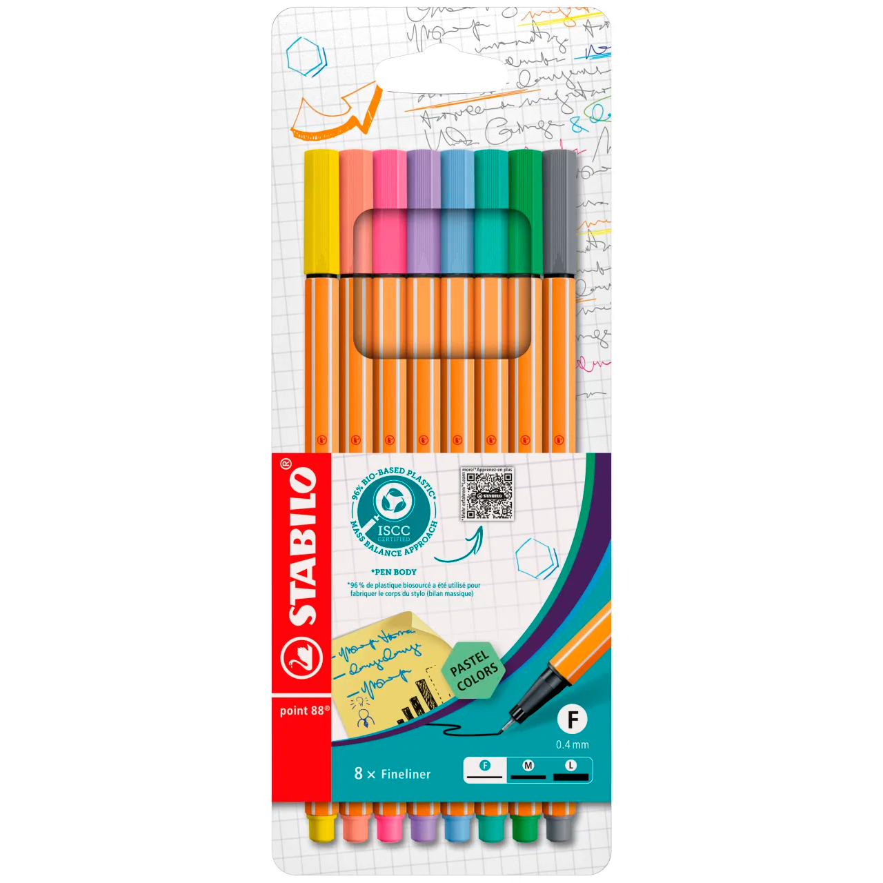 FINEPEN POINT PASTEL 88 ESTUCHE X8 STABILO