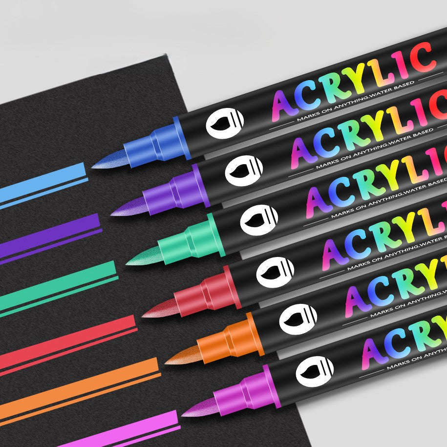 MARCADOR ACRILICO DOBLE PUNTA PINCEL X36