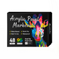 MARCADOR ACRILICO DOBLE PUNTA PINCEL X48