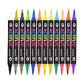 MARCADOR ACRILICO DOBLE PUNTA PINCEL X48