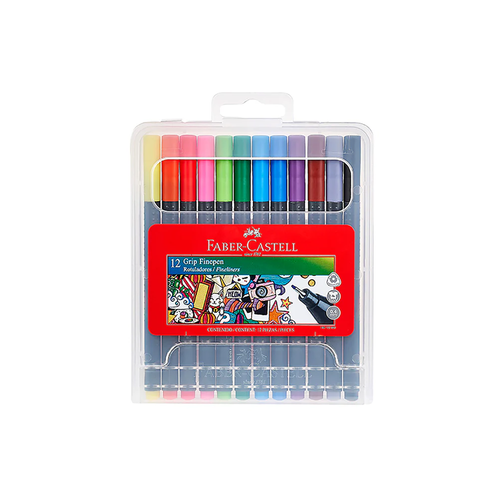 MARCADOR FINEPEN GRIP X12 FABER CASTELL