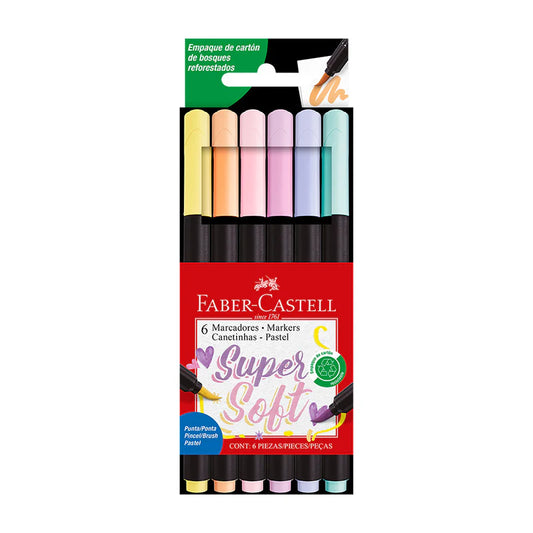PLUMON SUPERSOFT PASTEL X6 FABER CASTELL