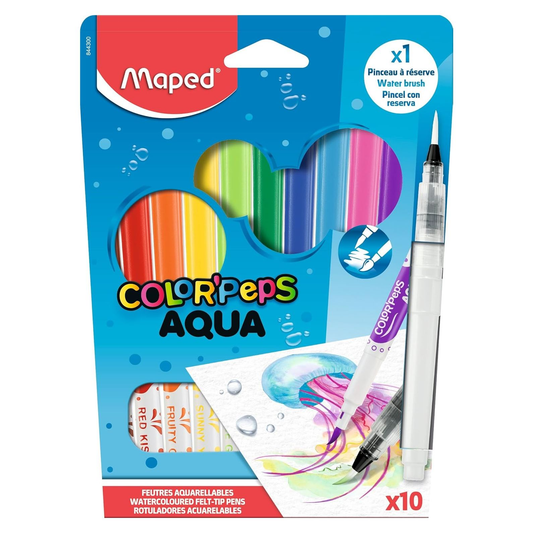 PLUMONES ACUARELABLES COLORPEPS X10 MAPED