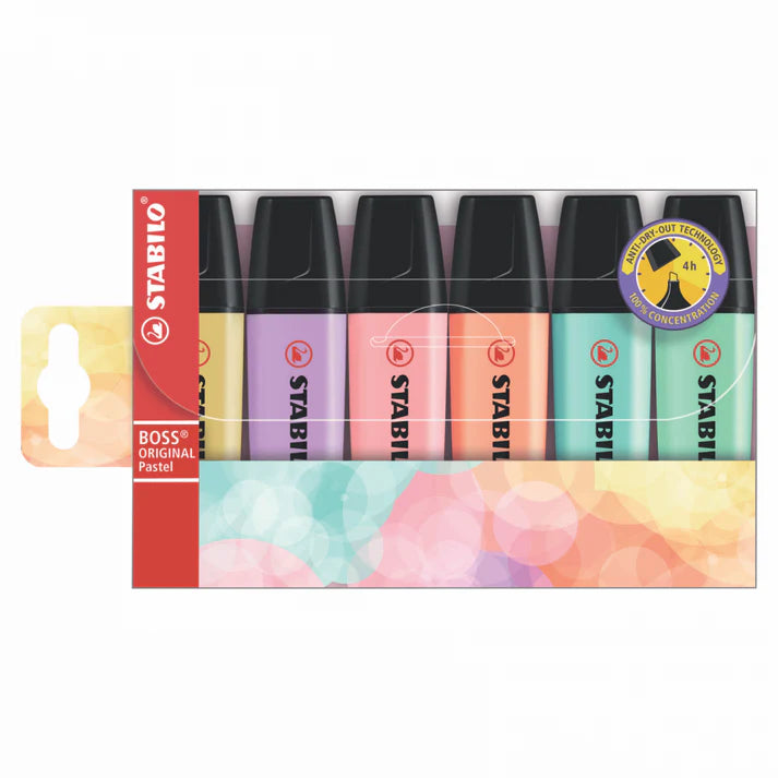 RESALTADOR BOSS PASTEL X6 STABILO