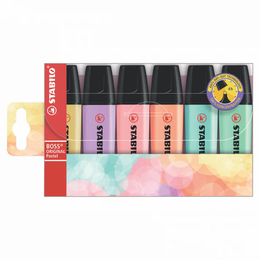 RESALTADOR BOSS PASTEL X6 STABILO