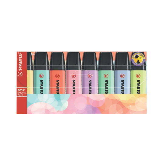 RESALTADOR STABILO BOSS PASTEL X8