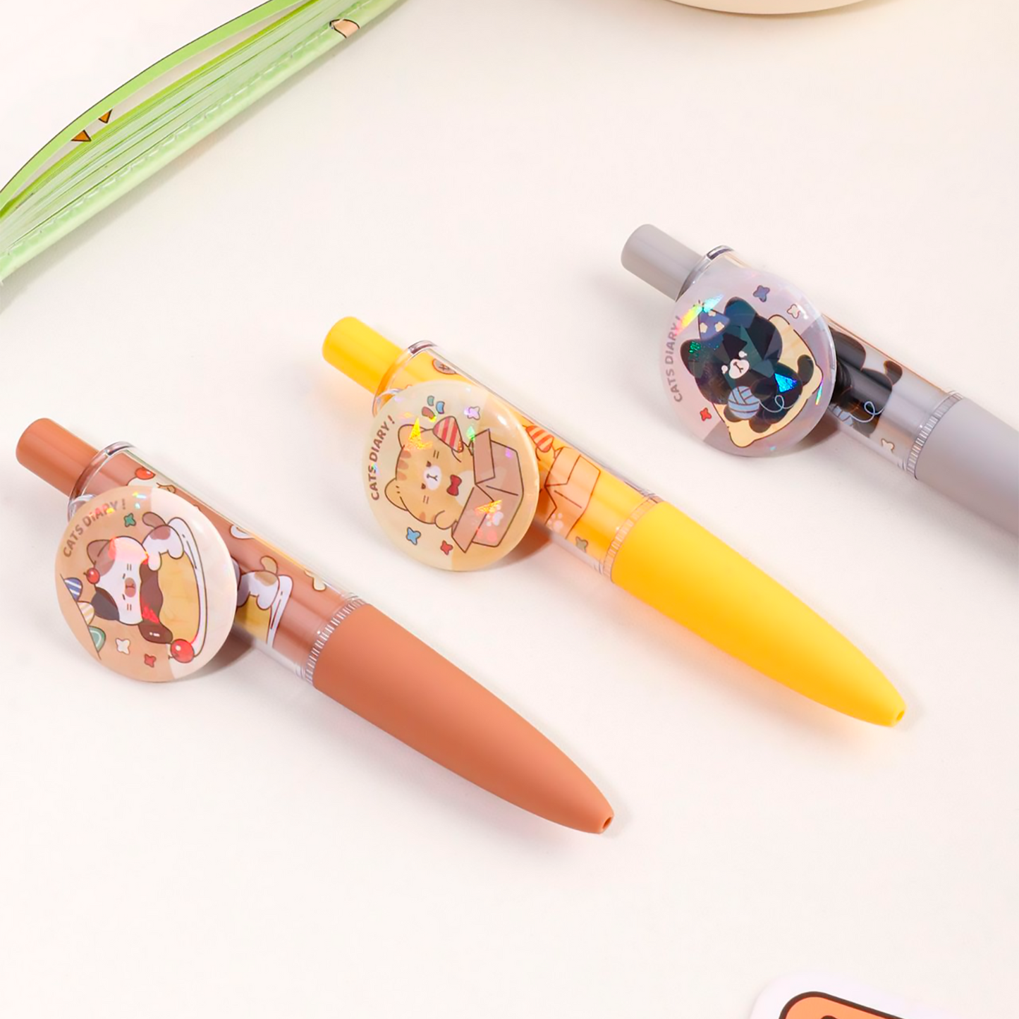 SET LAPICERO CON PIN GATITO