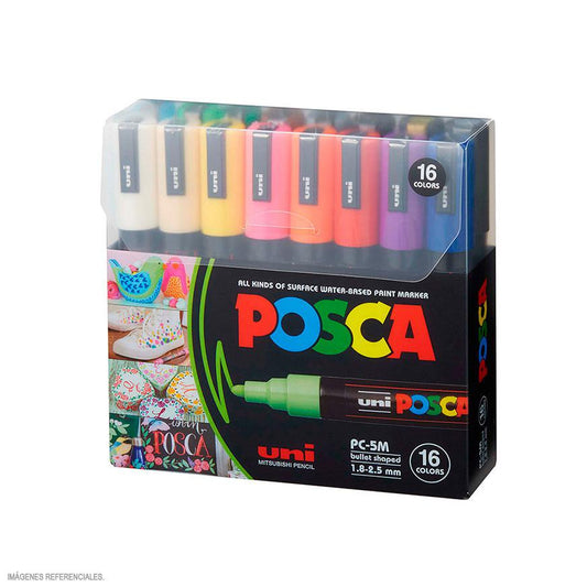 POSCA PC-5M BASICO X16